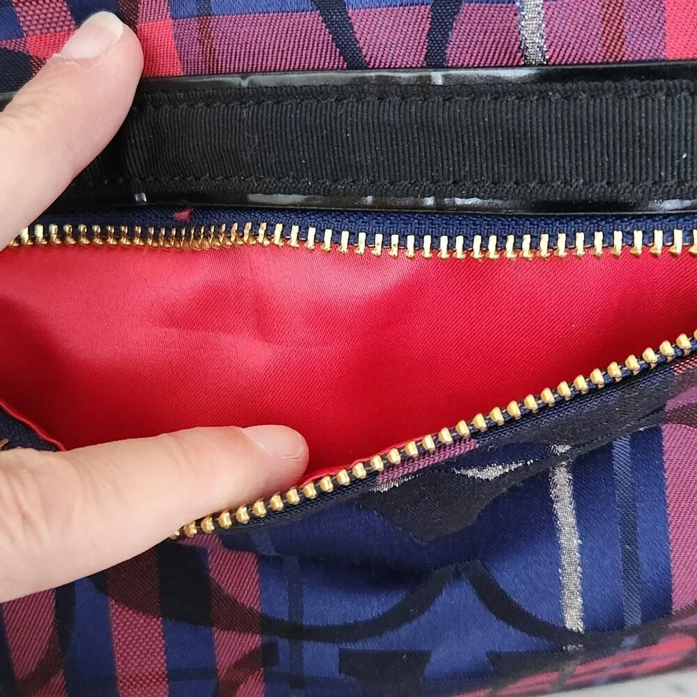 New Rare Coach Poppy Tartan Signature C's Plaid Shoulder Bag